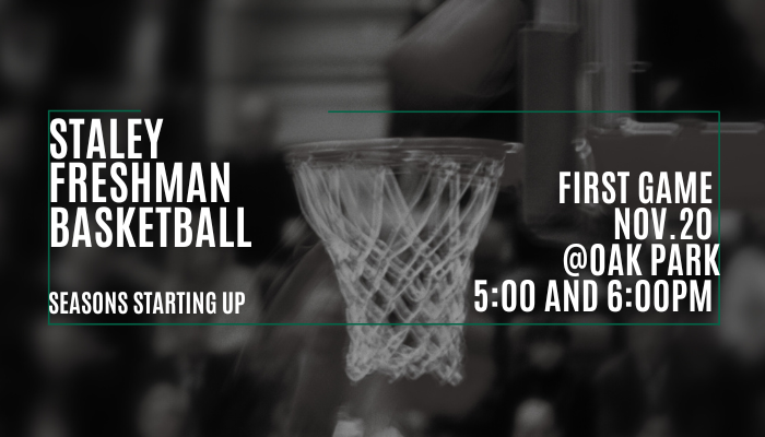 Freshman Boys Basketball is starting up. Make sure you're ready for the first game against Oak Park, on Nov 20th. #shsfalcons #Falconbasketball @SHSFalcons @StaleyCagers @StaleyNews @TheNestSHS
