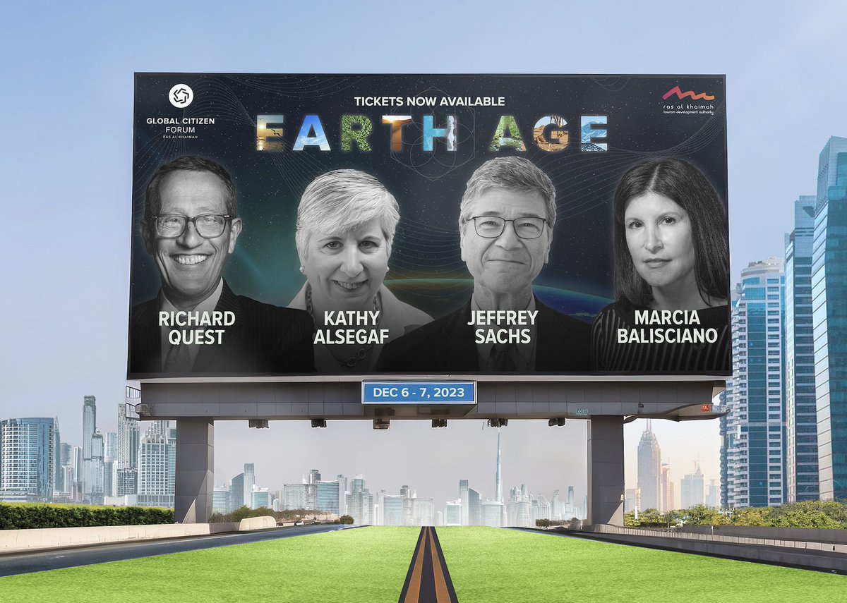 Introducing our #GCF2023 speakers on the panel discussion ‘From Collapse to Resilience’ joined by @richardquest #globalcitizenforum #GCFspeakers #GCFRAK #VisitRasAlKhaimah