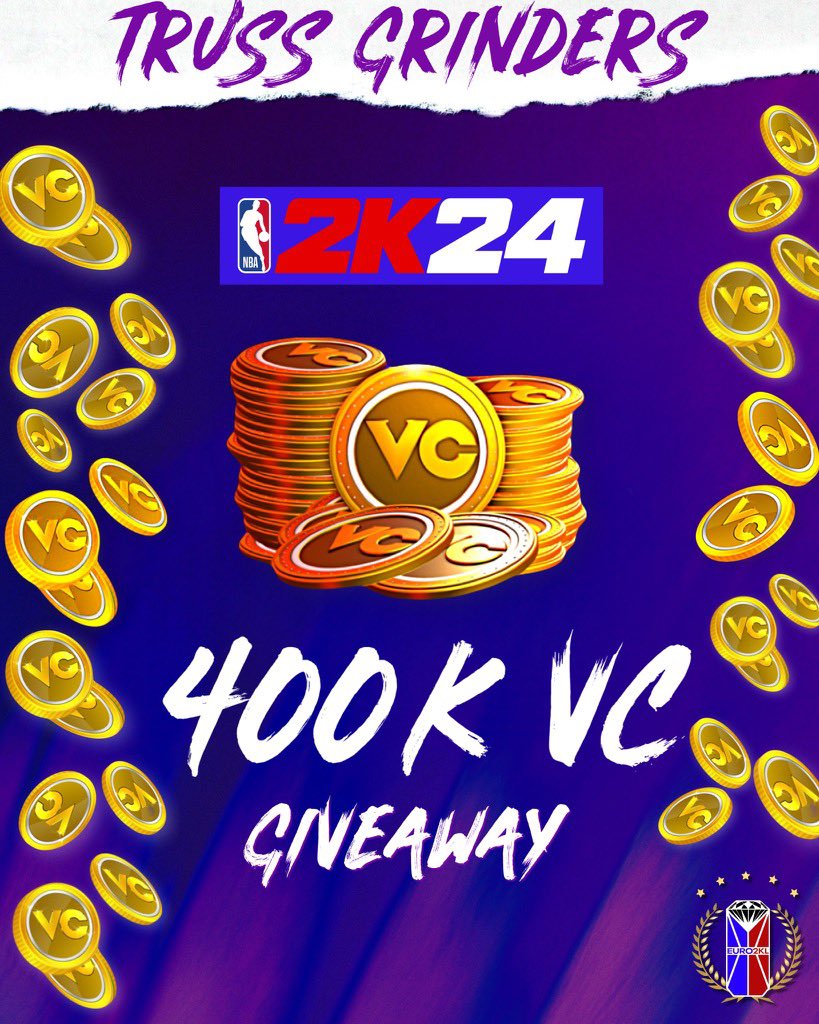 Truss Grinders🔥 (Badge/Rep Grinder) (@trussgrinders) on Twitter photo 🚨NBA 2K24 400K VC Giveaway🚨
(2 Winners Will Be Sent $50 USD💰)
To Enter:
- RT & Like This Post ❤️♻️
- Like My Pinned Tweet💜
- Follow <a href="/TrussGrinders/">Truss Grinders🔥 (Badge/Rep Grinder)</a> + <a href="/Euro2KLeague/">𝗘𝗨𝗥𝗢 𝟮𝗞 𝗟𝗘𝗔𝗚𝗨𝗘</a>
- Tag 2 Friends ✅
The Winner will be drawn & Announced on Friday 11/10/23🔥
Good 🚨NBA 2K24 400K VC Giveaway🚨
(2 Winners Will Be Sent $50 USD💰)
To Enter:
- RT & Like This Post ❤️♻️
- Like My Pinned Tweet💜
- Follow <a href="/TrussGrinders/">Truss Grinders🔥 (Badge/Rep Grinder)</a> + <a href="/Euro2KLeague/">𝗘𝗨𝗥𝗢 𝟮𝗞 𝗟𝗘𝗔𝗚𝗨𝗘</a>
- Tag 2 Friends ✅
The Winner will be drawn & Announced on Friday 11/10/23🔥
Good