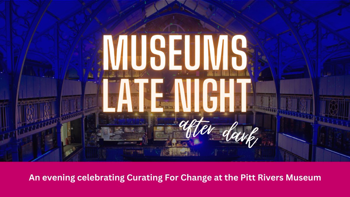 Our November Late Night celebrates <a href="/Curating4Change/">Curating Visibility</a> at <a href="/Pitt_Rivers/">Pitt Rivers Museum</a>, exploring disabled people's histories, and the start of #DisabilityHistoryMonth. Friday 24 November, 7-10pm. Find out more about the new trail and related activities at bit.ly/3Qt4qyP. All welcome!