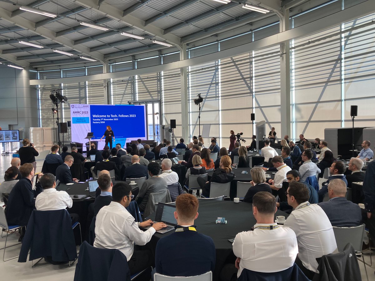 What a fabulous turn out today at the <a href="/AMRC/">AMRC</a> here in Sheffield City Region. The screen provided by <a href="/technative_team/">Technative</a> looks ace. Nearly done day one so looking forward to more engaging content and happy delegate’s tomorrow.