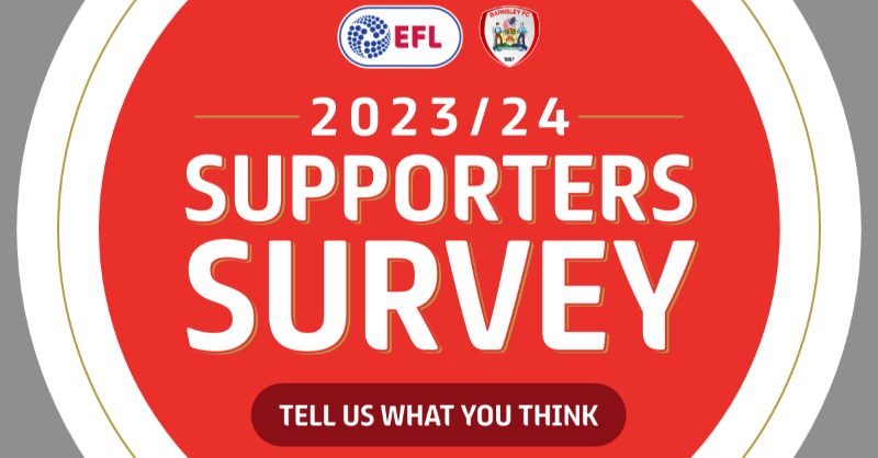 BarnsleyFC's tweet photo. The EFL Supporters Survey 2023/24 is now open to give your views!

Click here to take part ⤵️