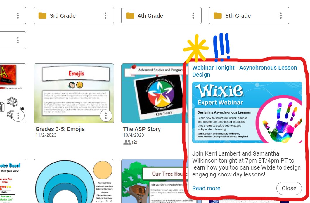 Instructional Technology, AACPS (@aacpsoit) on Twitter photo When you open up the app and you're the call-out. 🤯📷 We hope you join us tonight as we talk about designing asynchronous snow day lessons using
<a href="/Wixie_T4L/">Wixie By Tech4Learning</a> #BelongGrowSucceed #aacpsfamily
More details at hubs.li/Q026TdJJ0 When you open up the app and you're the call-out. 🤯📷 We hope you join us tonight as we talk about designing asynchronous snow day lessons using
<a href="/Wixie_T4L/">Wixie By Tech4Learning</a> #BelongGrowSucceed #aacpsfamily
More details at hubs.li/Q026TdJJ0