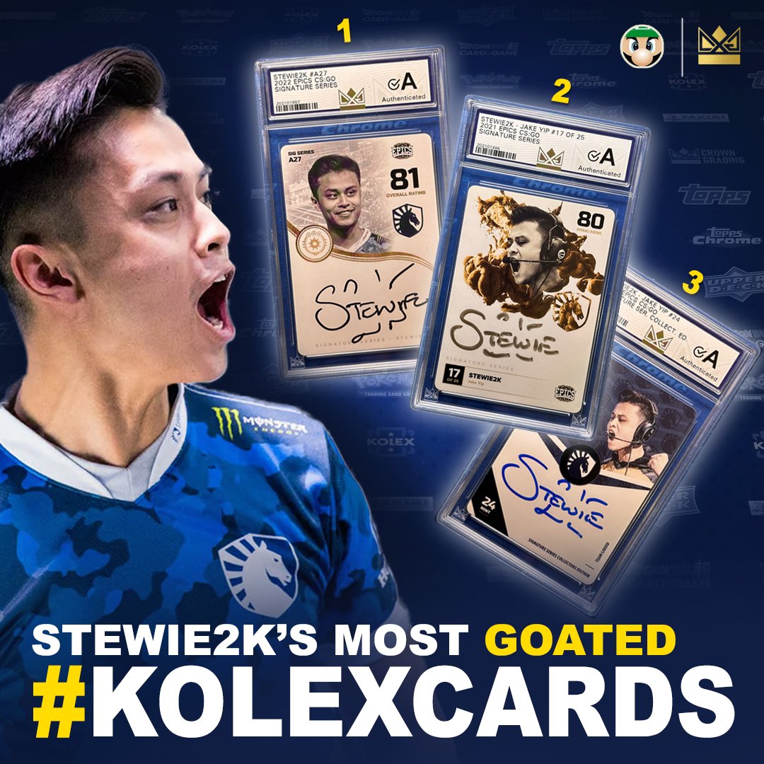 lu1gi_csgo's tweet photo. I would love to see @Stewie make a return to @CounterStrike. He's been grinding a lot of CS2 recently. π
These are his cool @KolexGG sig cards from '21-'22. Who would like more banger cards in the future? π₯
These gems belong to @prideinmyevo.
#KolexCards | #CrownGrading π https://t.co/HoBQsG5SiN