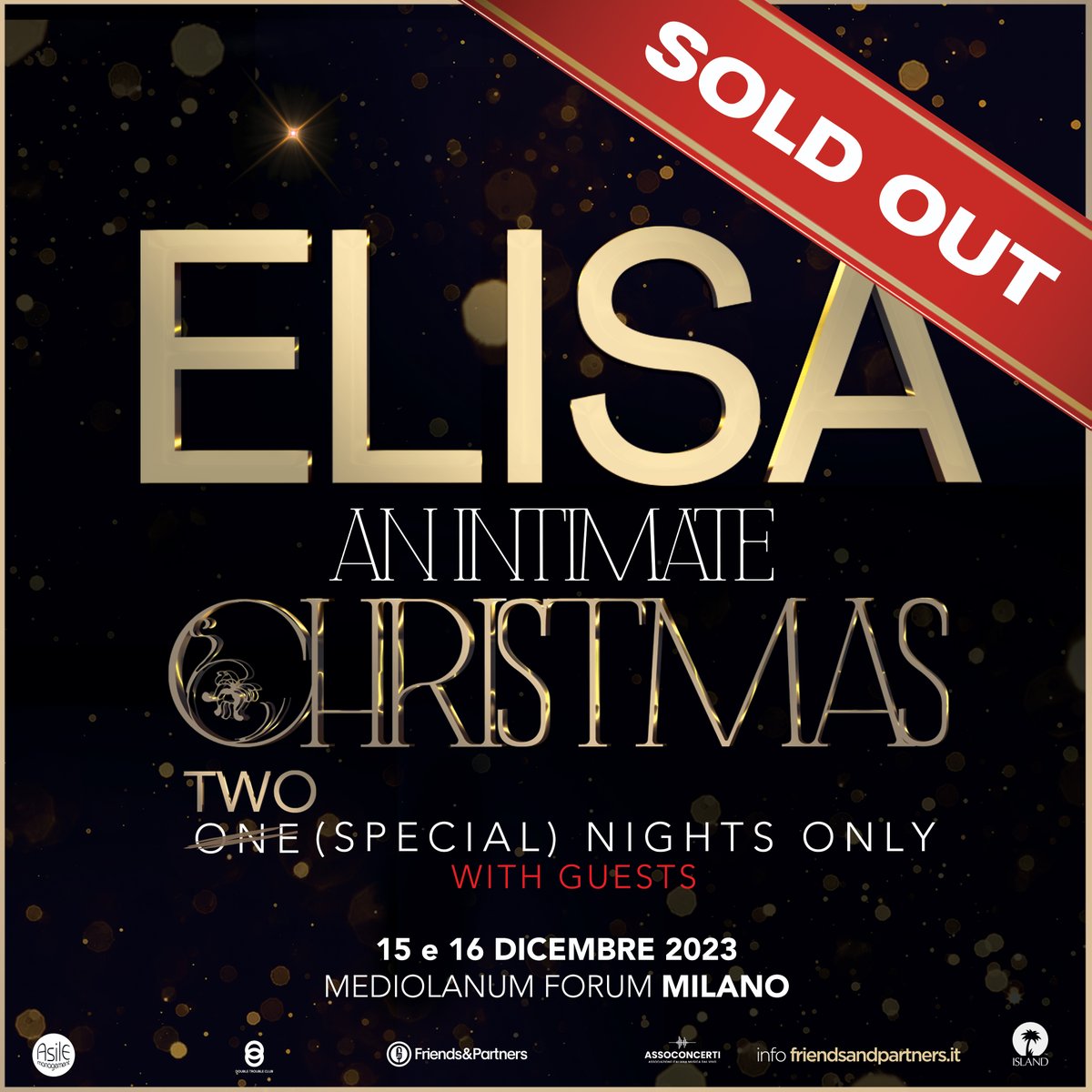 Entrambe le date di "An Intimate Christmas" sono sold out!
Grazie a tutti! ❤️❤️❤️
#AnIntimateChristmas