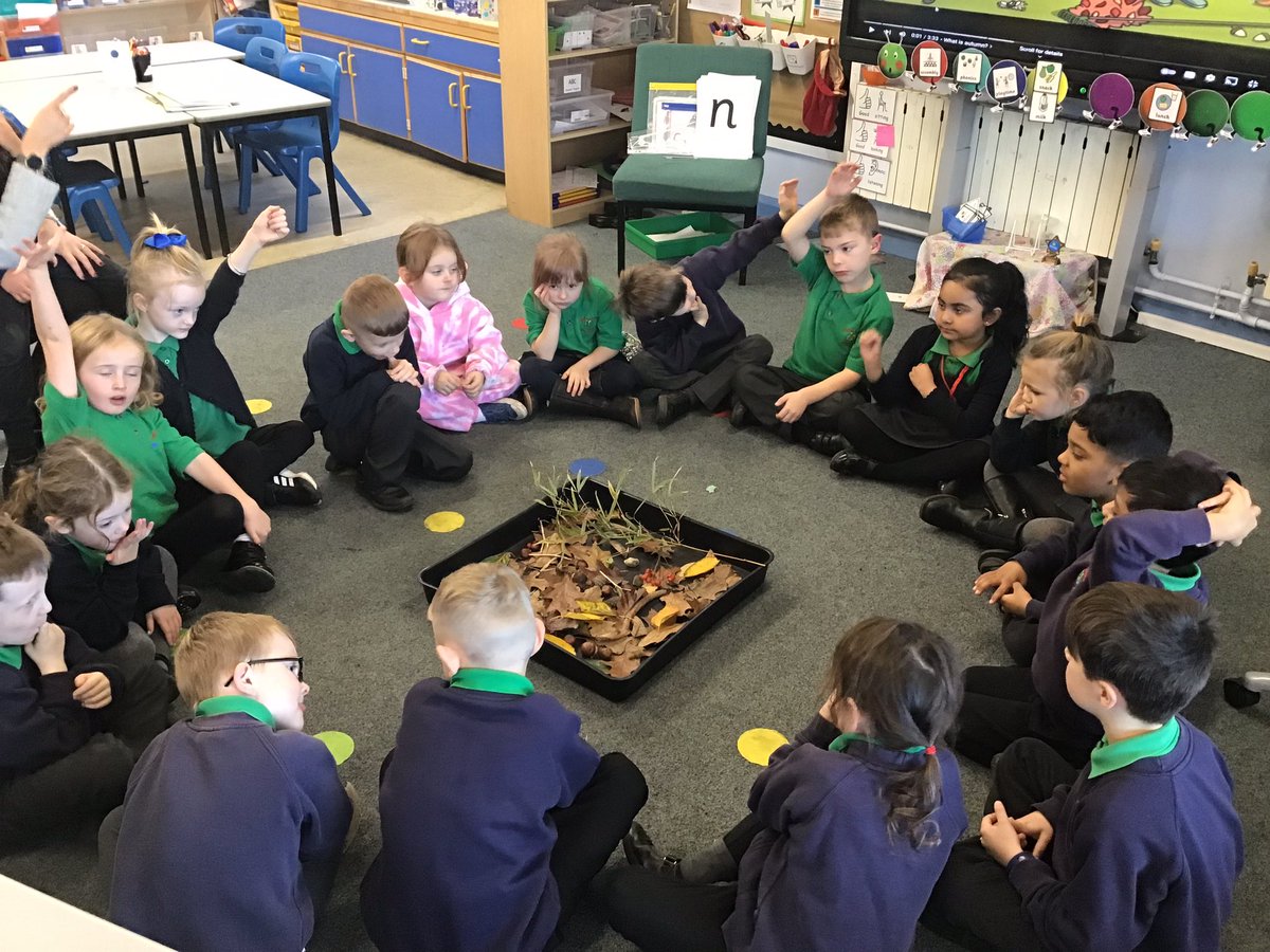 AGFS_Year1's tweet photo. In science today class 3 went on an Autumn walk around school. We gathered lots of autumn treasures and talked about seasonal changes. We learnt trees where leaves change colour and fall off are called deciduous trees. https://t.co/bD6T5UdDqM