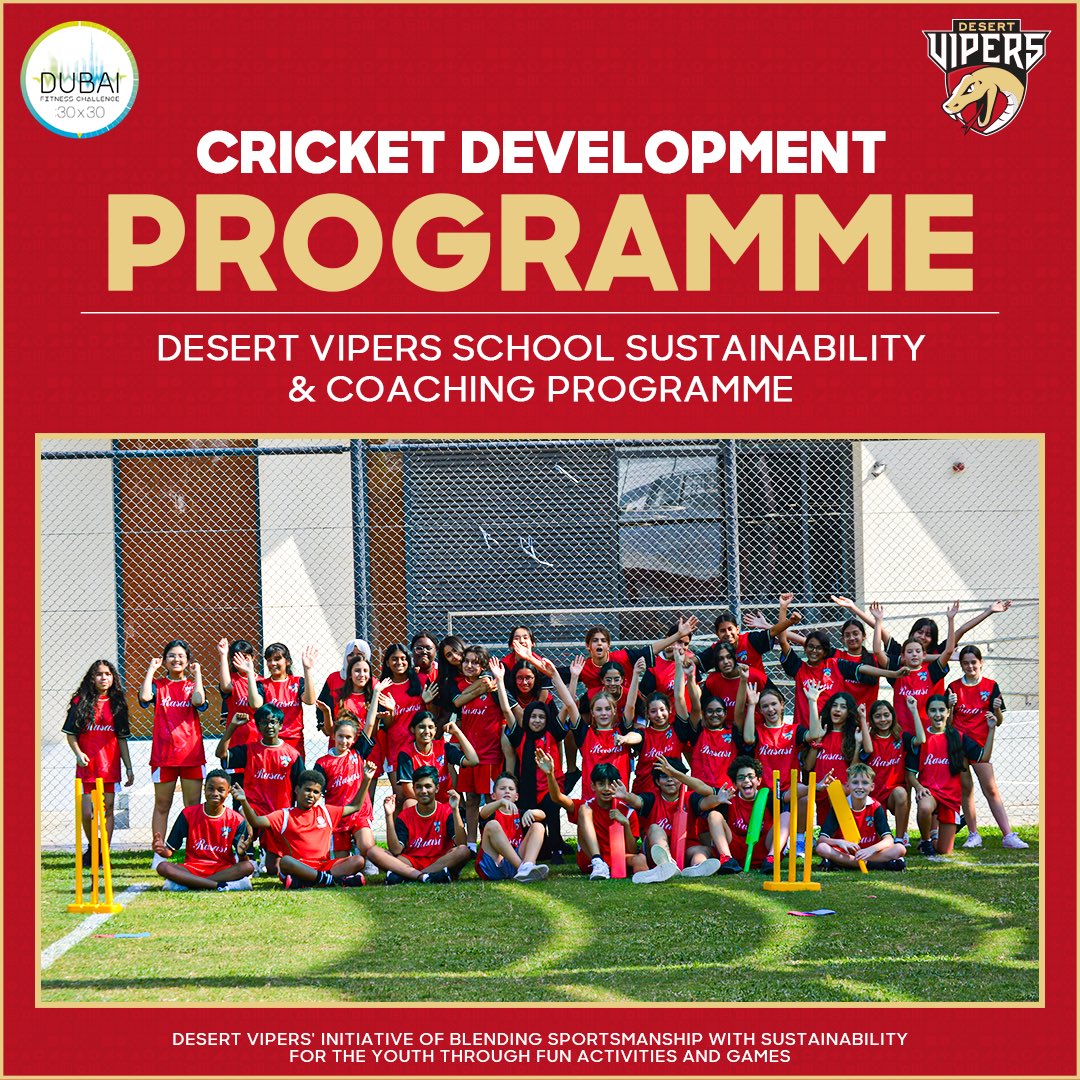 Desert Vipers on X: 📸: Here's a look into our School Sustainability and  Coaching Programme aimed for the youth across top schools in the UAE. The  programme is designed in a way