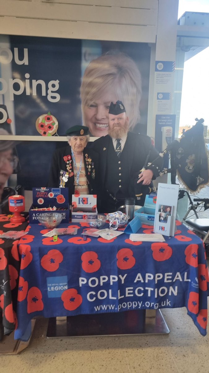 jocklad1977's tweet photo. Helping an old friend on the poppy stand today in Deysbrook Tesco.
Doreen has been doing this for many years with her husband jim. Jim sadly passed away earlier this year, Doreen is a lovely person go and say hello she will be there till Friday. https://t.co/mxoeDfWSyf