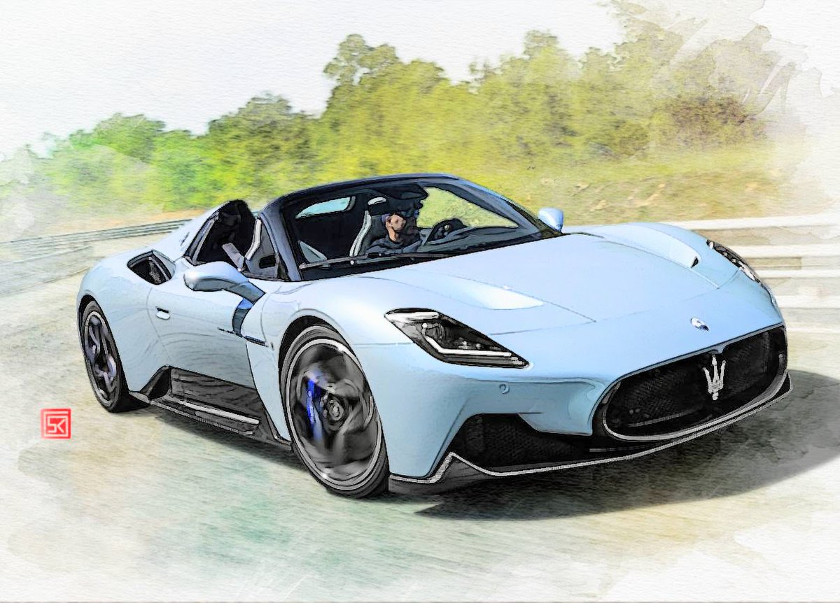 #Maserati #MC20Cielo #イラスト #クルマイラスト #車好き #車好きな人と繋がりたい #イラスト好きな人と繋がりたい