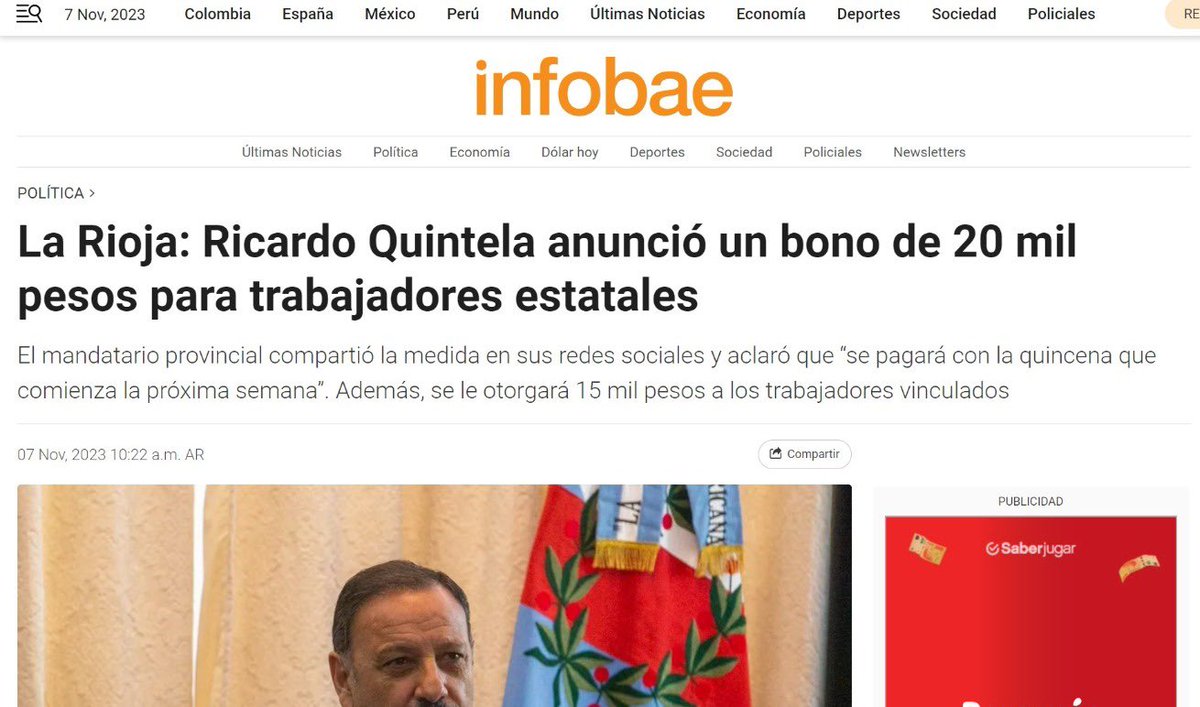 FelipeAlvarezLR's tweet photo. El bono anunciado por el Gobernador Quintela es poco serio. Es una falta de respeto a las familias riojanas. Es una broma de mal gusto para quienes siguen esperando el aumento que les corresponde mientras los funcionarios quintelistas se pasean por toda La Rioja exhibiendo su riqueza.