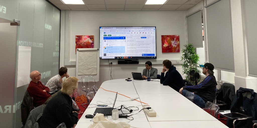 We were pleased to have Bobby Birdi, from <a href="/PlussInspires/">Seetec</a>, join us at our most recent session of the Cyber Security Training. 

The session was an in-depth insight into how to do job searches, using various links and agencies to hone searches to specific requirements.