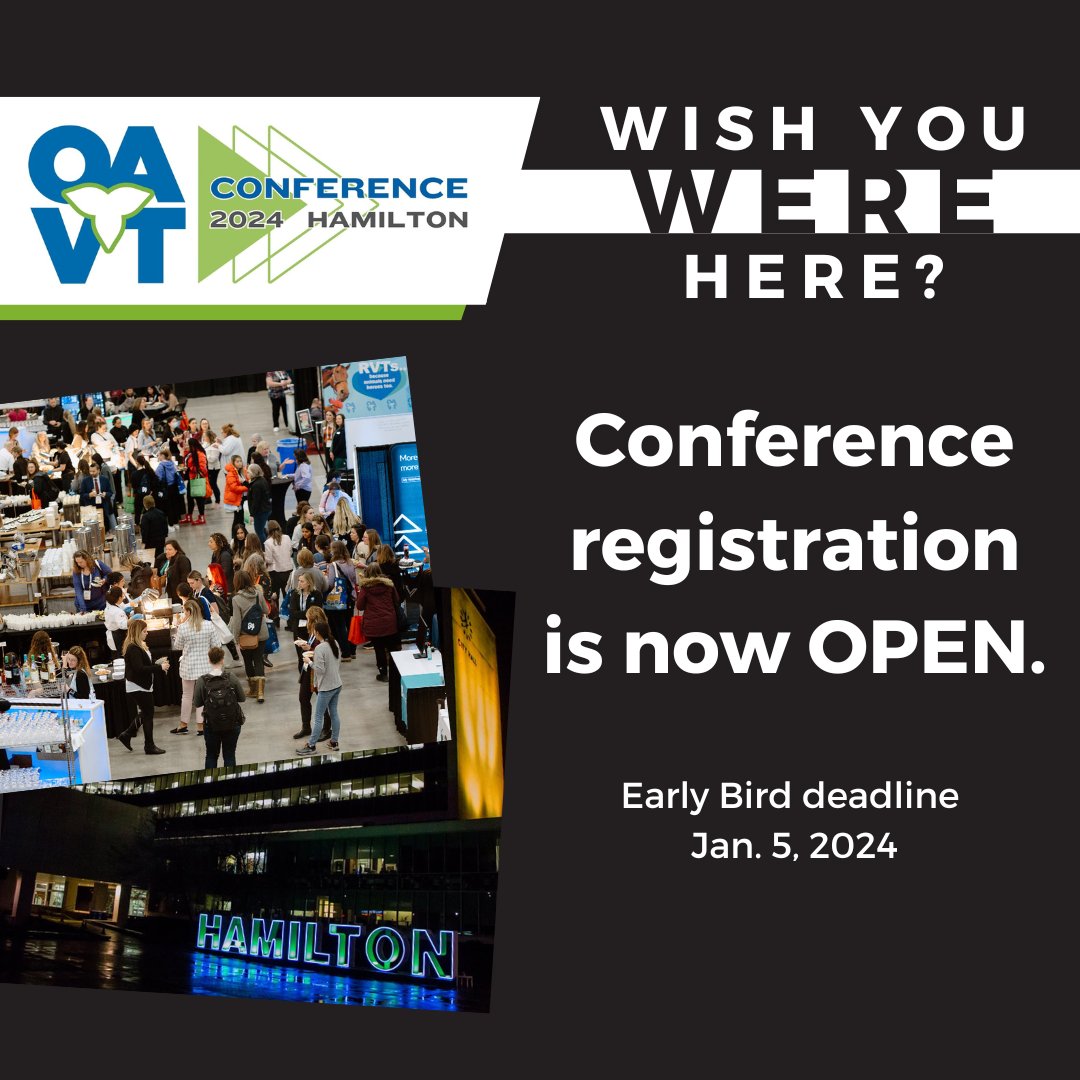 Registration for the 2024 OAVT Conference is now open! Can't wait to see everyone in Hamilton this year. Register now: conference.oavt.org #OAVT2024 #OAVTConference