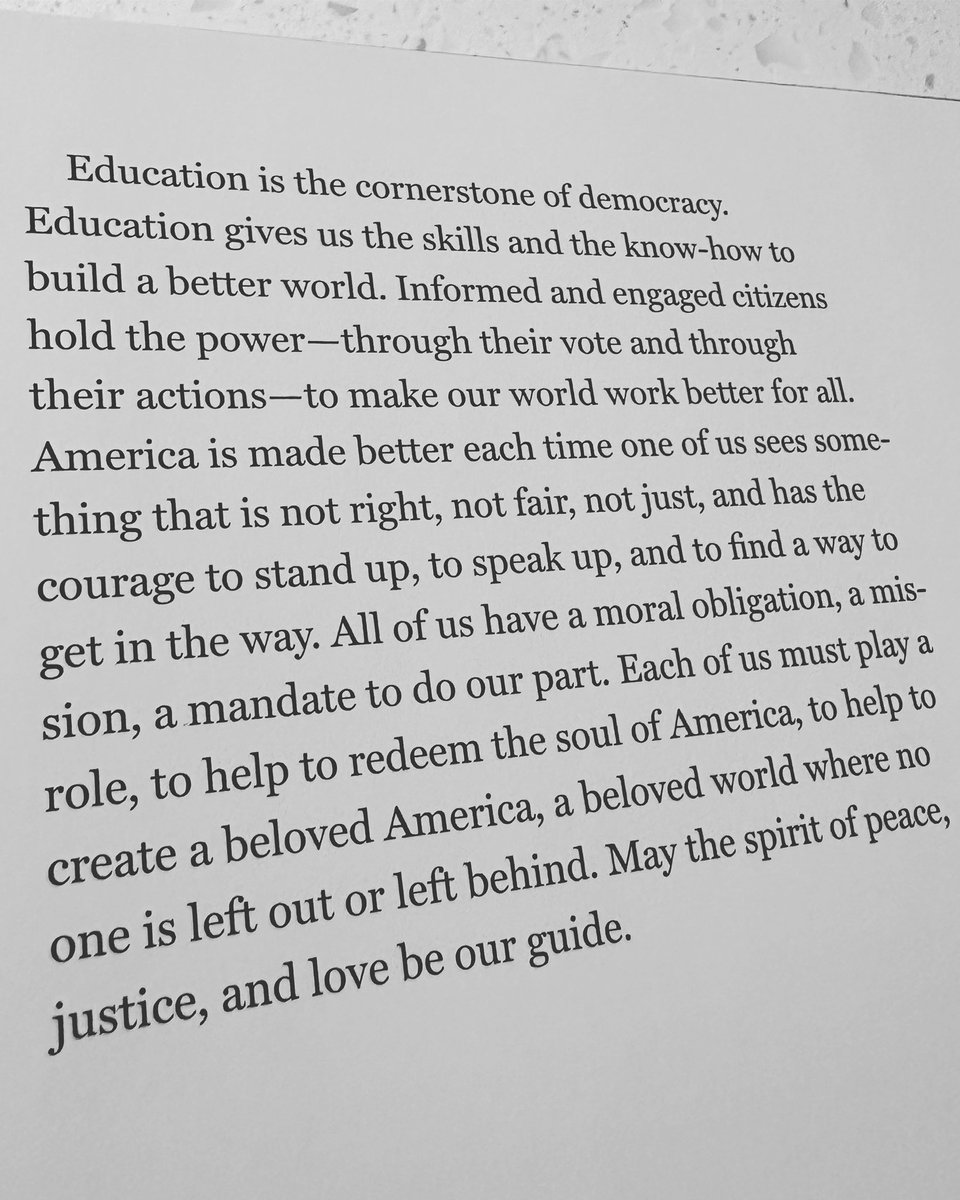 Happy Election Day! Take this reminder from Congressman John Lewis about the power and connection between education and democracy to heart during these challenging times - we can build a better world together.