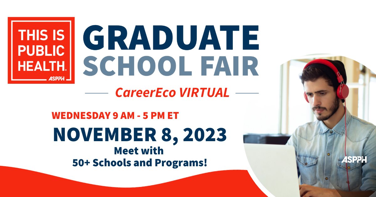 Join the Public Health Virtual Fair on November 8! Explore opportunities from 50+ ASPPH schools and programs of public health. Access discussions with admissions representatives from any device. Register: tiph.co/nov8fair23