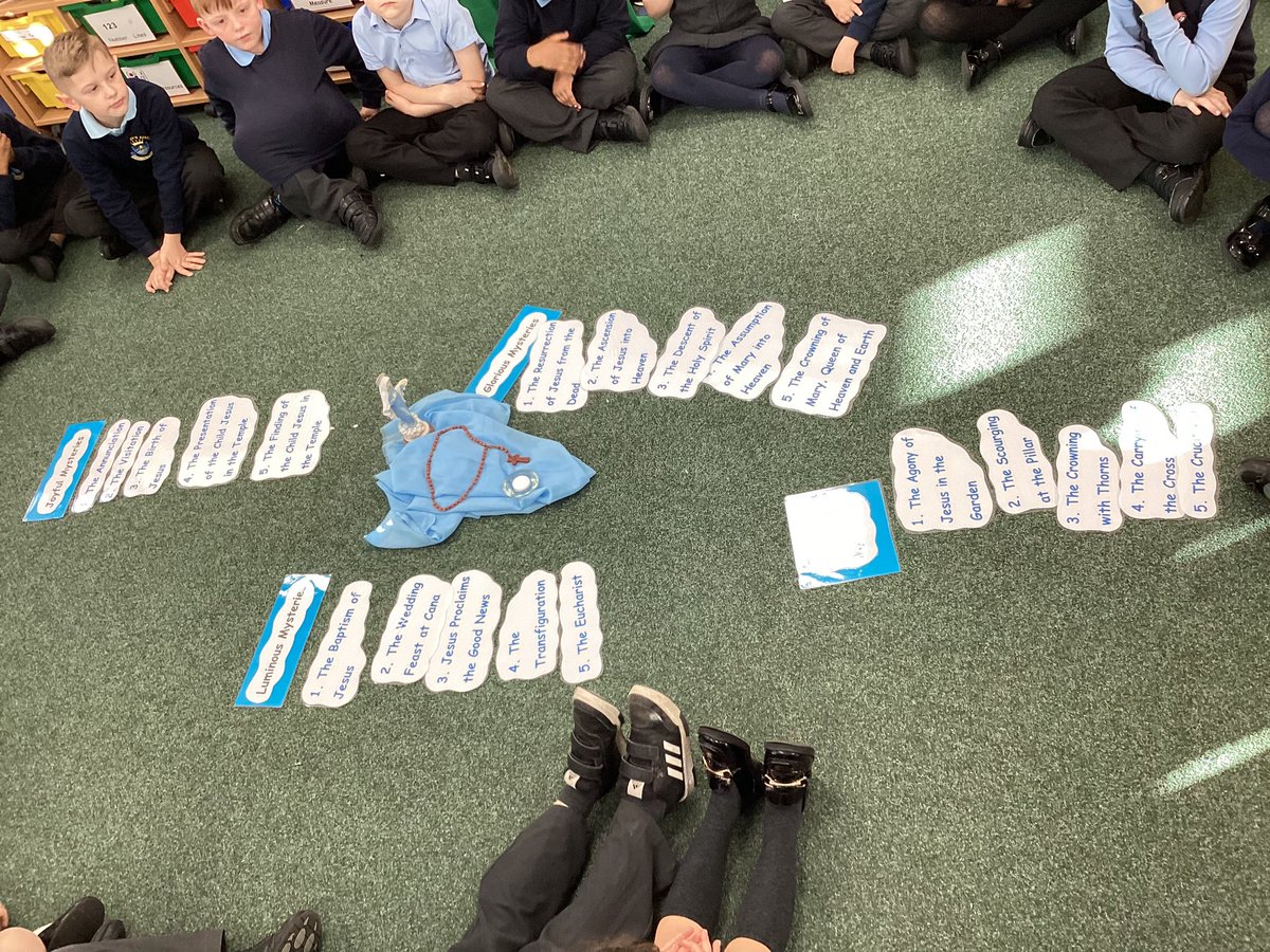 OurLadysCP's tweet photo. Year 2 have been learning more about the mysteries of The Rosary and we prayed one decade together. 🙏 @OurLadyandAllS1 #CST #CatholicLife #CollectiveWorship #REInAction https://t.co/3c1R1nju2Y