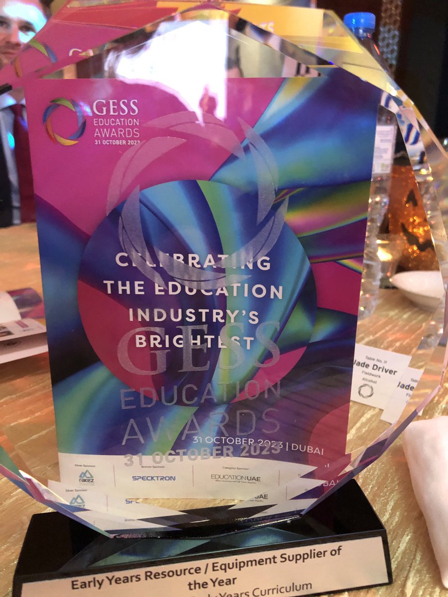 Proud and honoured to collect the GESS Award for Best Early Years Resource on behalf of IEYC - congratulations! #InternationalCurriculumAssociation