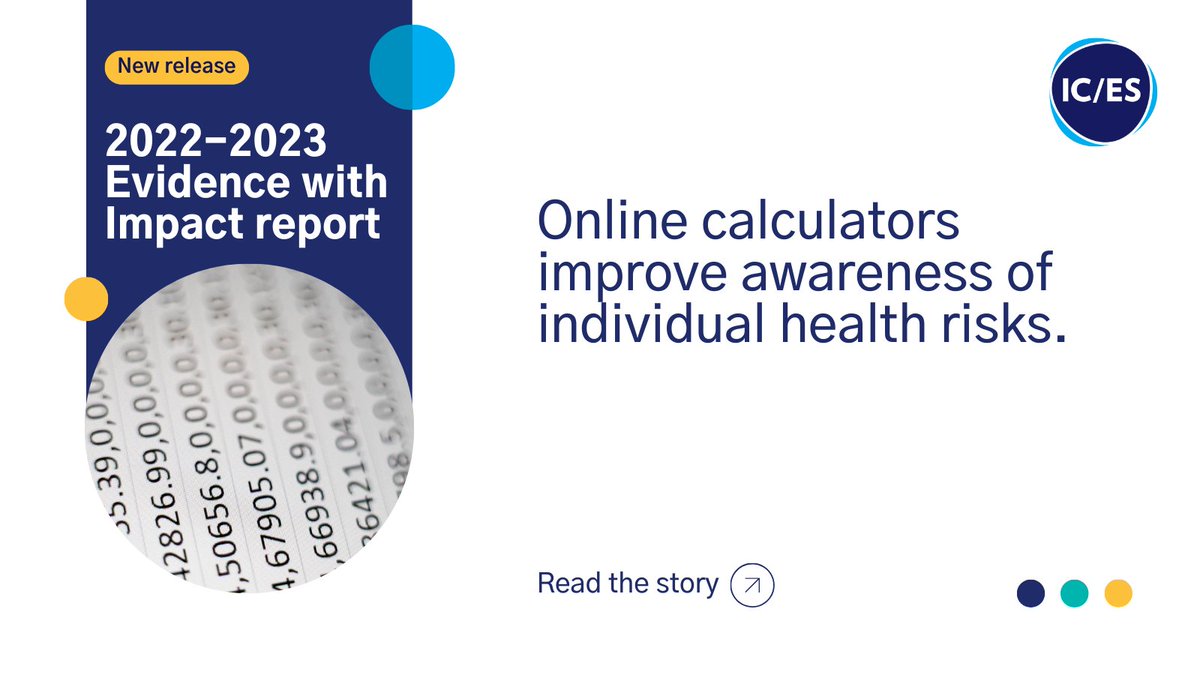 ICESOntario's tweet image. Discover how scientists used linked ICES data to develop innovative online calculators that offer a practical way to raise awareness &amp;amp; encourage lifestyle changes &amp;amp; have the potential to change lives and inform the future of healthcare ices.on.ca/accountability… #EvidenceForEveryone