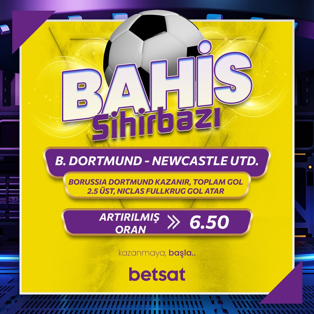 betsat_official's tweet photo. 🌟 #Betsat, #BorussiaDortmund - #NewcastleUnited ve #Milan - #ParisSG karşılaşmalarına harika bahis marketi kombineleri ile sizleri kazanmaya davet ediyor! 

❗️Bu özel maçlar için sizlere, Bahis Sihirbazı'nın özel olarak artırılmış oranlarını sunuyoruz. 

📈💰 Bu fırsatı kaçırmayın ve bahislerinizi yaparken avantaj sağlayın.