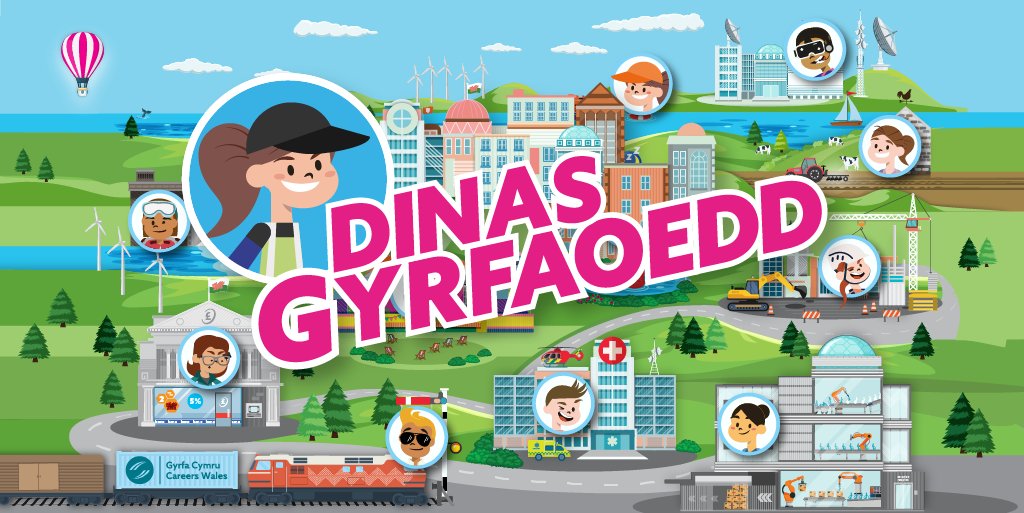 Rydym yn falch o lansio ein hadnodd newydd sbon,#DinasGyrfaoedd🏙

Ar gyfer dysgwyr ysgol gynradd blwyddyn 5 a 6, mae Dinas Gyrfaoedd yn helpu plant i ddechrau archwilio'r byd gwaith mewn ffordd hwyliog, gyda chyfres o animeiddiadau am swyddi anarferol.
💻 gyrfacymru.llyw.cymru/athrawon-a-gwe…