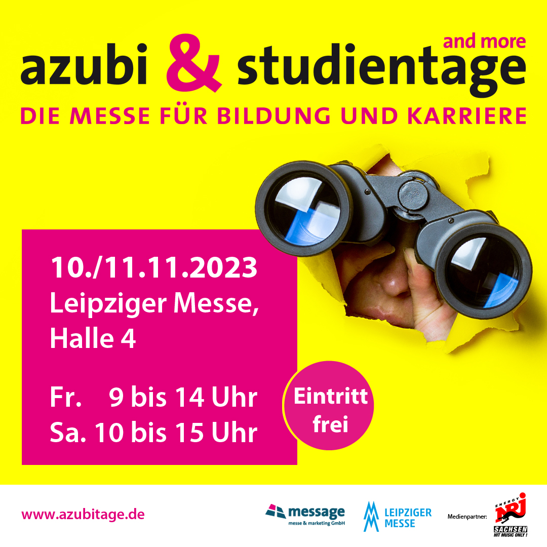 #azubi &amp; #studientage in #Leipzig 🎓
Du bist auf der Suche nach einem #Bachelor- und/oder #Master-Studium im Bereich Prävention, Gesundheit, Fitness, Sport und Informatik? Dann besuche uns live und vor Ort in der Leipziger Messe Halle 4, in Leipzig! azubitage.de/leipzig