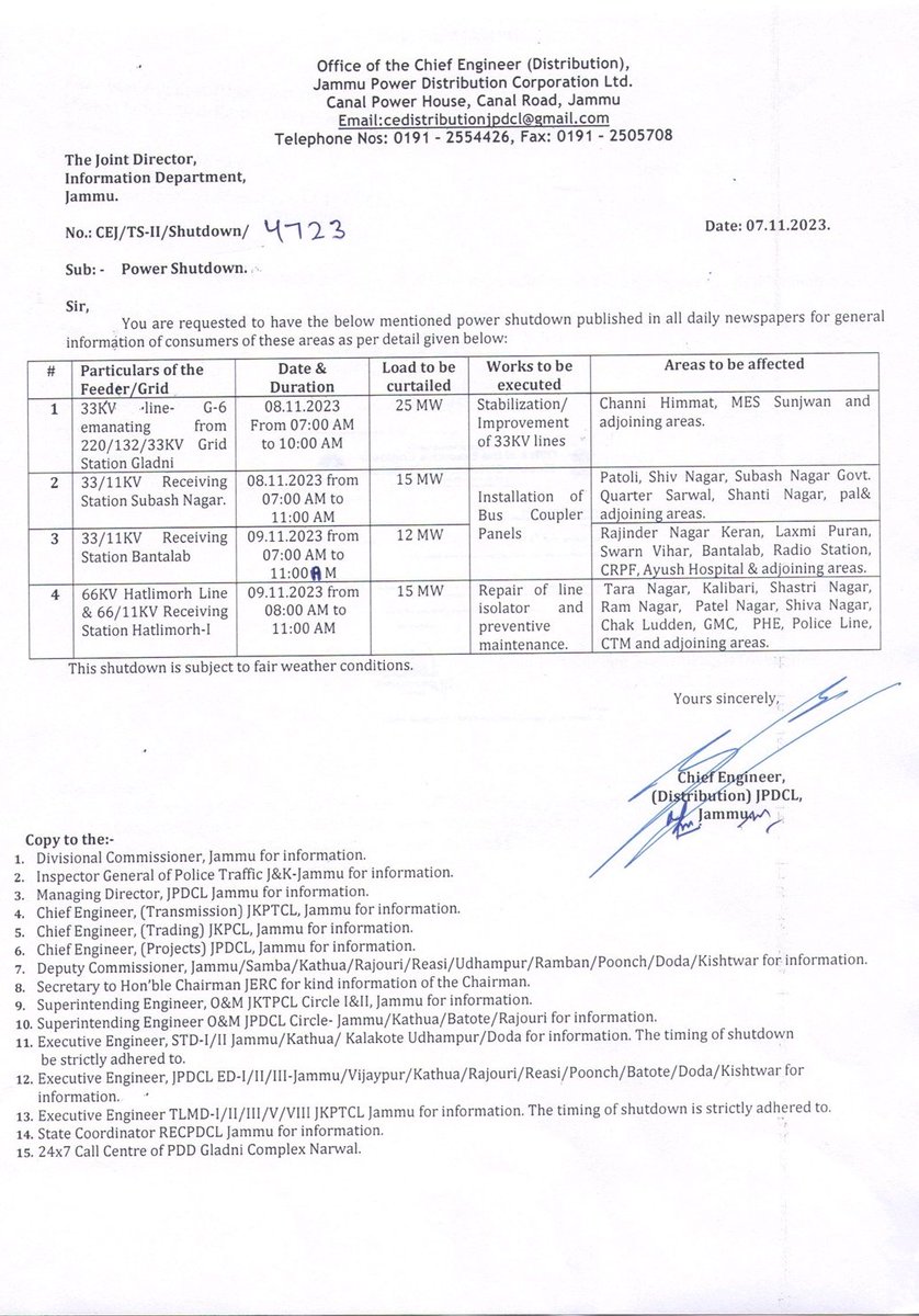 Jammu Power DISCOM tweet media