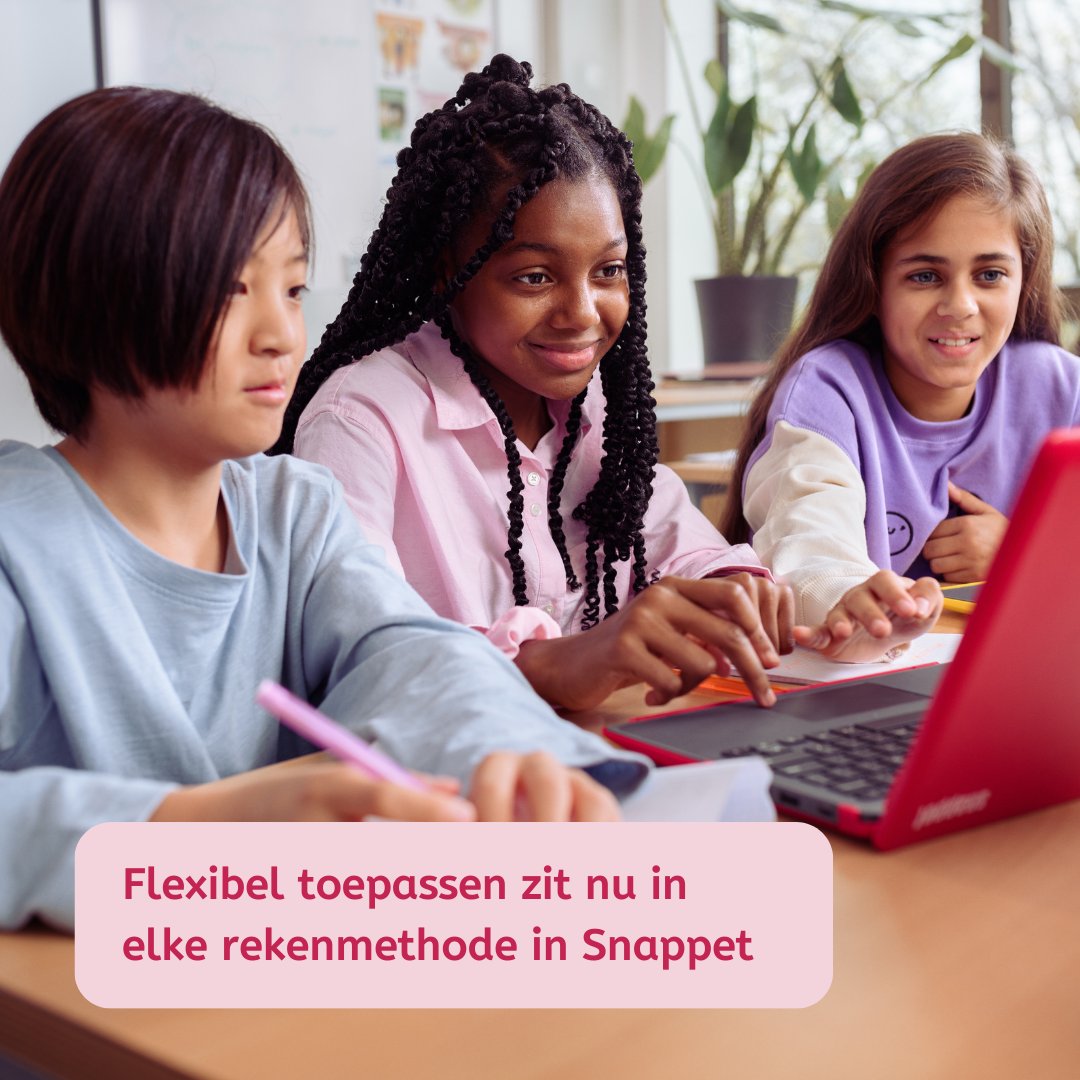 Goed nieuws: de Flexibel toepassen opgaven zitten nu in alle rekenmethoden in Snappet!

Met deze extra uitdagende opgaven zetten leerlingen de laatste stap in het leren van een nieuwe vaardigheid: het toepassen in alledaagse situaties.