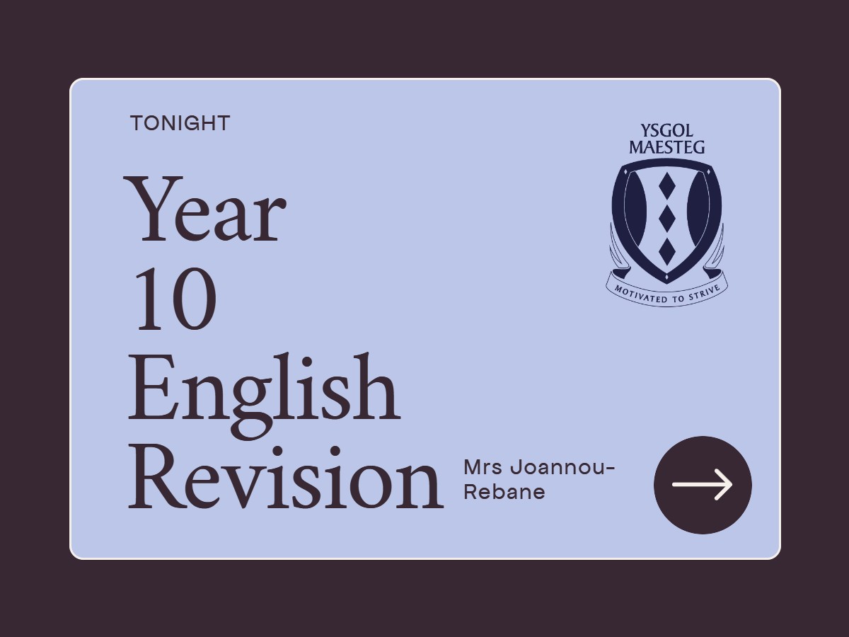 English Revision is on tonight for Year 10 with <a href="/MaestegMAT/">Eve Joannou-Rebane</a> #motivatedtostrive