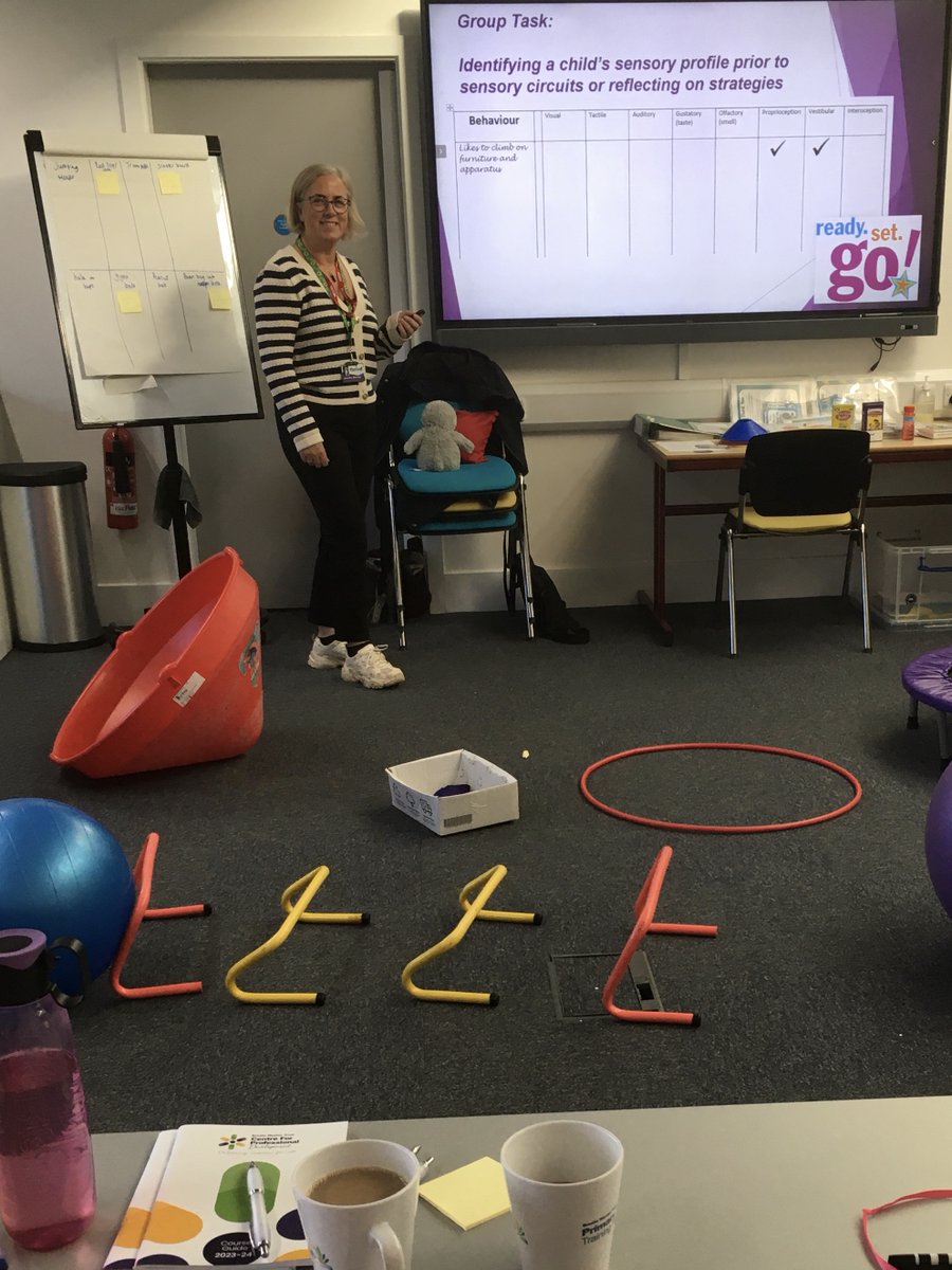 BWTrustCPD's tweet photo. We've had great day of professional development at the PTHub today. Julia &amp; Esther led an excellent session to upskill cover supervisors &amp; Jenny from Thrive OT worked with delegates to implement sensory circuits in order to support pupil's motor development &amp; emotional regulation https://t.co/NA4PWyCf7q
