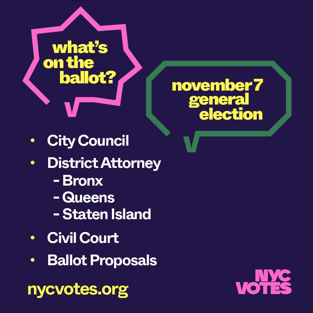 🗳️ Today is General Election Day! Your voice matters! Exercise your civic duty and make a difference in our city. #ElectionDay #NYCVotes Find your polling location near you: buff.ly/3OoyQ2N