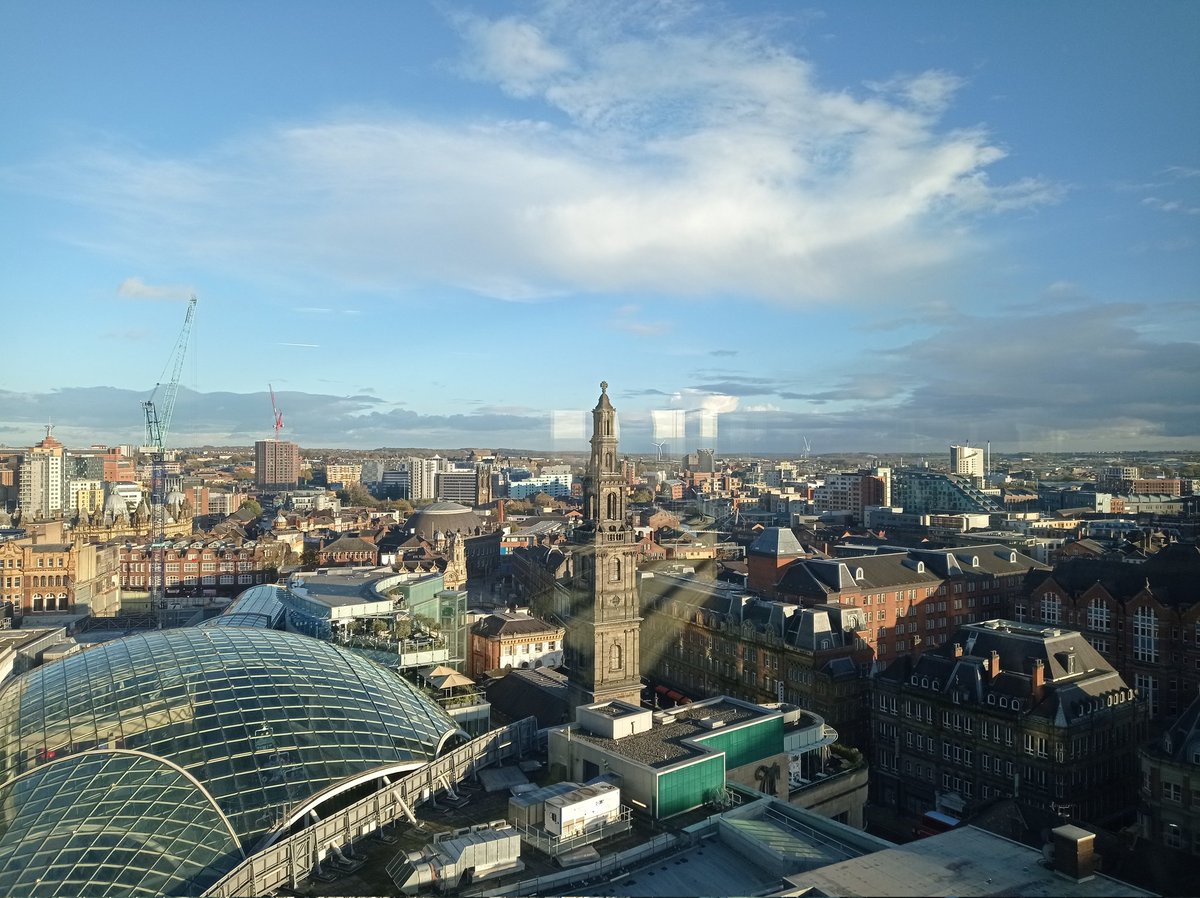 Fantastic view from the climate emergency hub ahead of our preview screening of Space for Communities to Grow: A Manningham & Harehills Film at 5:30