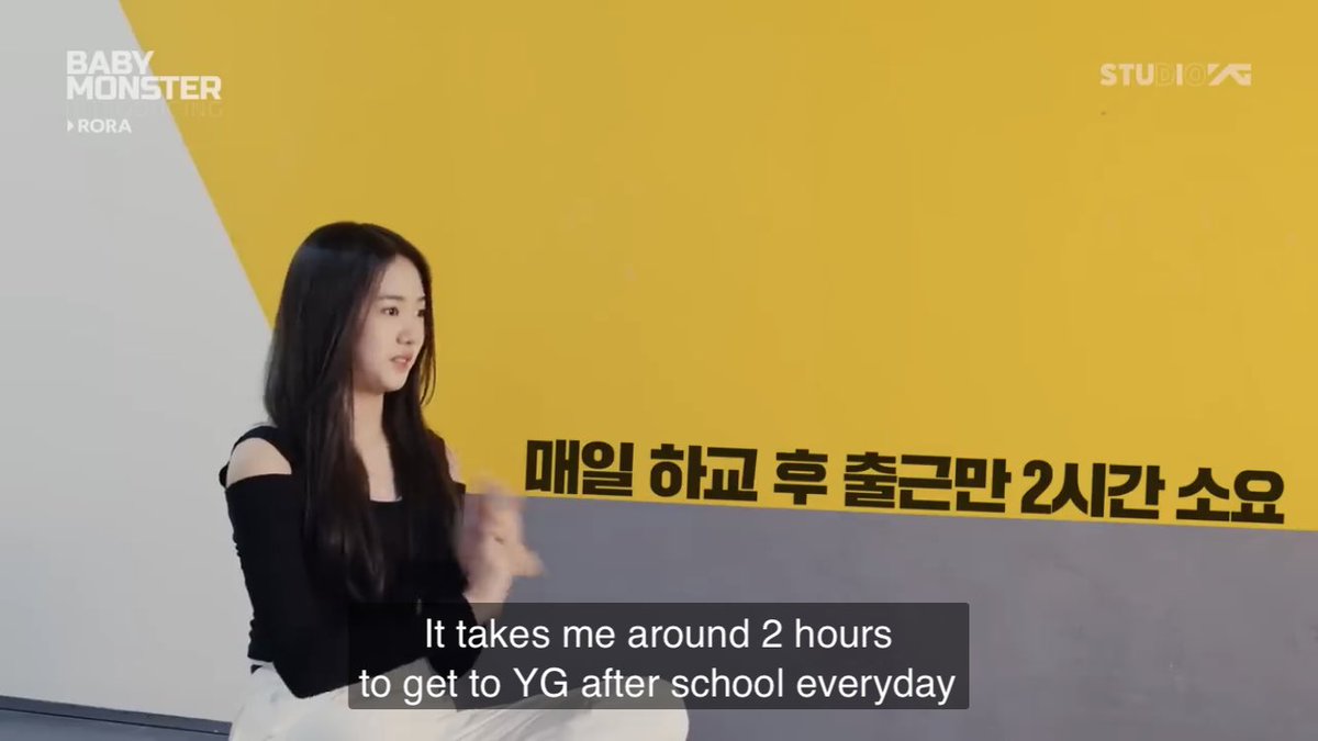 RORANGDAN's tweet photo. so genuinely proud of rora…from traveling 2 hours from middle school to the YG building for training, staying up till midnights for practice and now getting accepted to a prestigious arts school…she’s the epitome of hard work 🥺💛
#���라 #베이비몬스터 https://t.co/AKqkmDjyW9