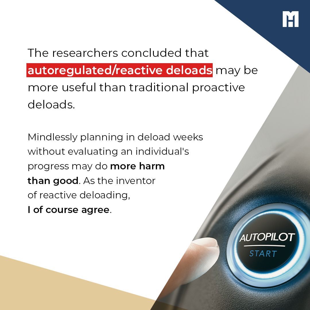 MennoHenselmans's tweet image. Deload weeks impair gains, recent study finds

#mennohenselmans #deload #deloadweek #gains #gymrat #personaltrainer #liftingweights #strengthtraining #fitnessjourney #gymlife #personaltrainer #personaltrainers #personaltraining #personaltrainerlife #personaltraineronline