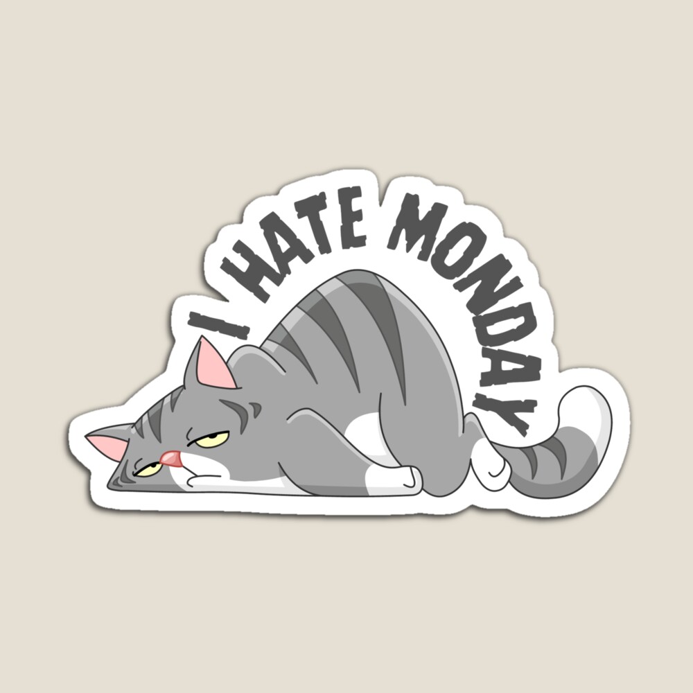 HallenPretty's tweet photo. Express your feline attitude with this hilarious "I Hate Monday" cat sticker. Perfect for cat lovers who can relate to those Monday blues. Stick it anywhere to bring a smile and some kitty charm to your day. Embrace the humor and join the rebellion against Mondays! #Mondayvibes https://t.co/elaXFqhhA6