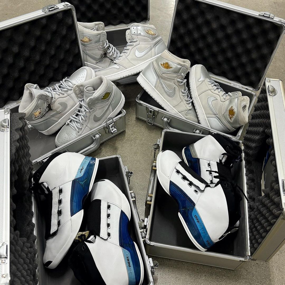 jordans with the suitcase