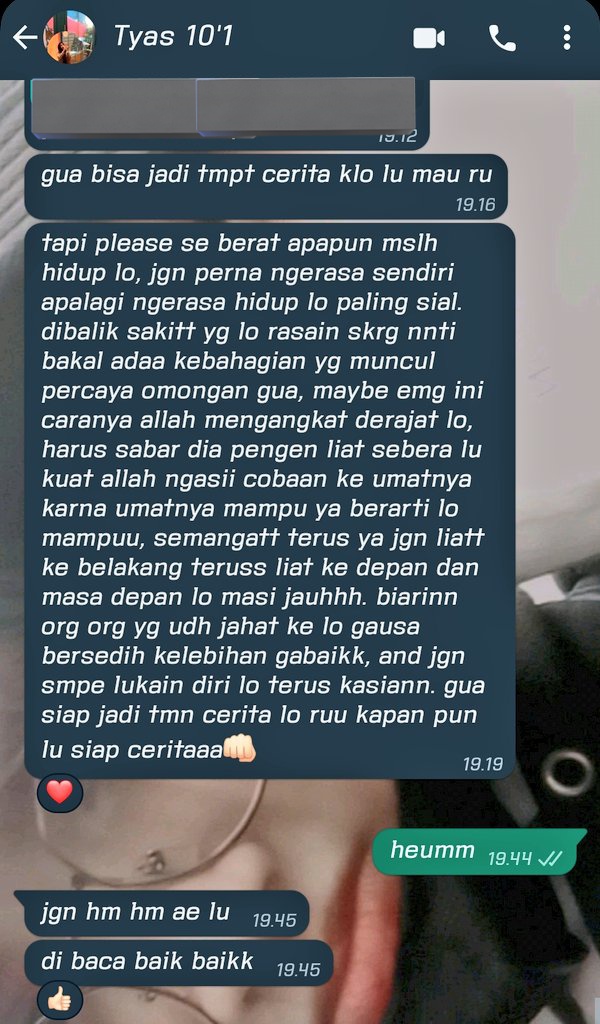 Punya temen selucu ini dan seperhatian ini is another level of Alhamdulillah banget..