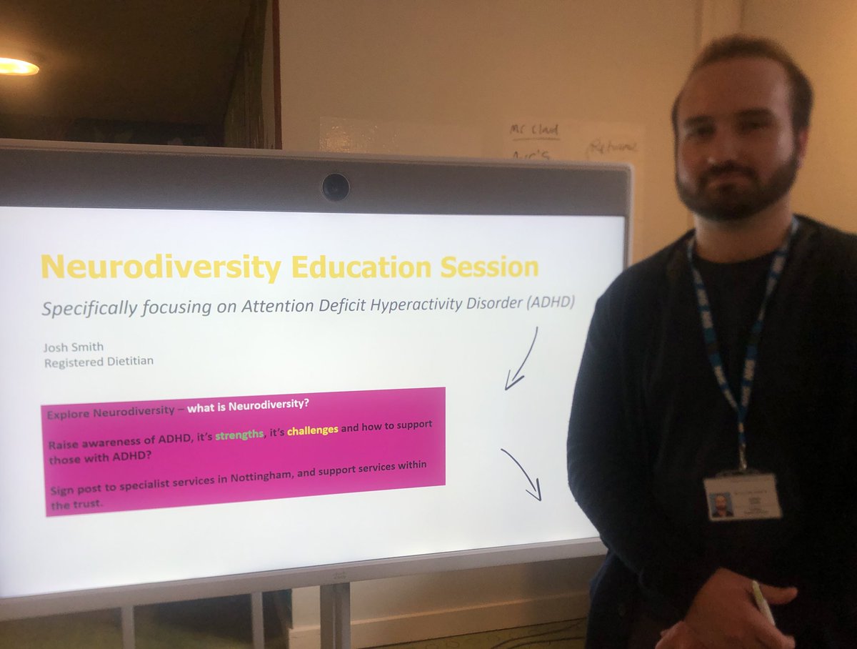 Josh Smith produced a neurodiversity education session for staff focussing on ADHD aiming to educate, raise awareness and signpost teams to resources around neurodiversity.