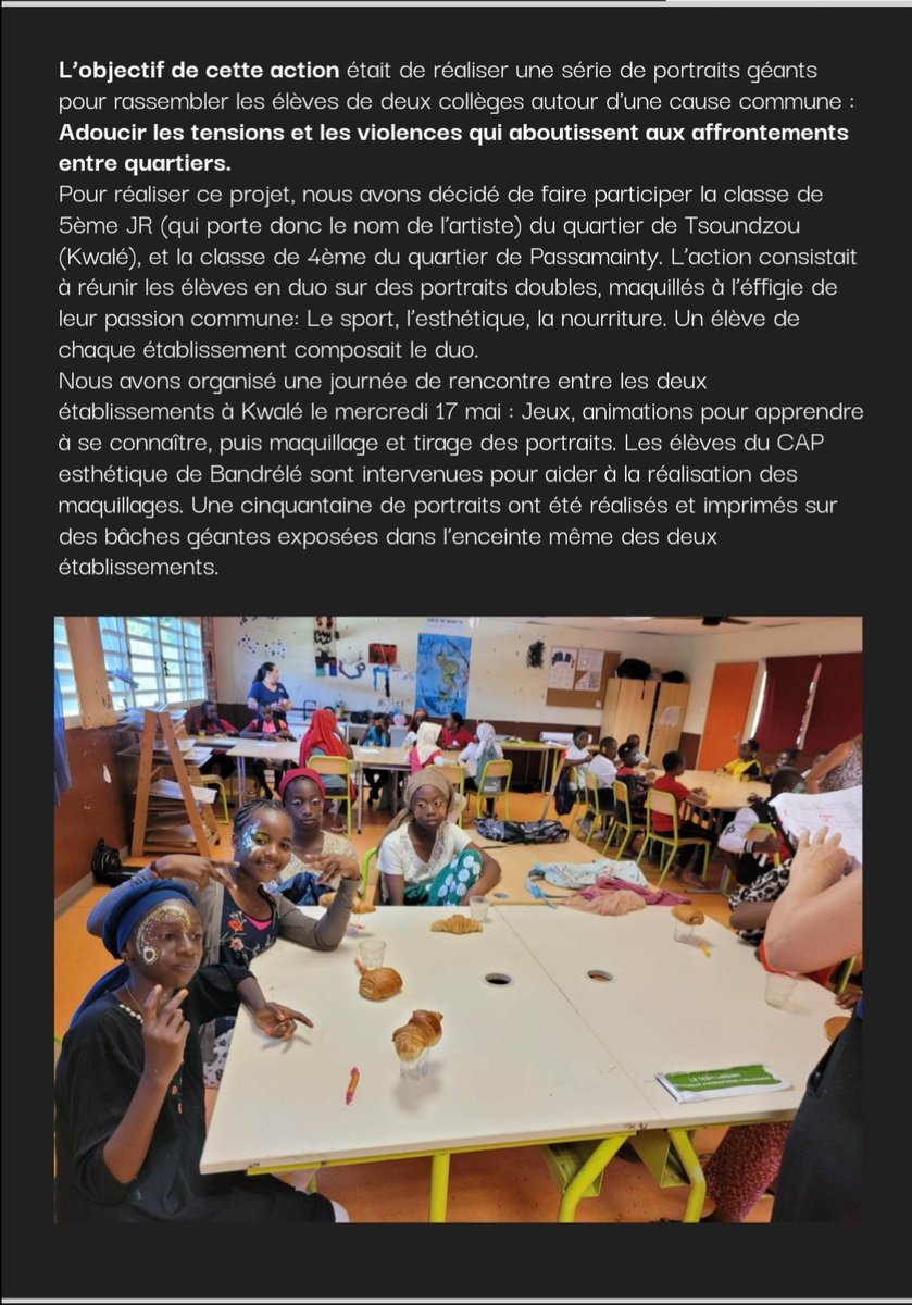 Cedric_Salin's tweet photo. Une action inside out project développée sur Mayotte pour créer du lien entre les élèves. @catherine_juhel @IANArtsplaMYT @igartsplastique @ac_mayotte https://t.co/jbBoNteT2P