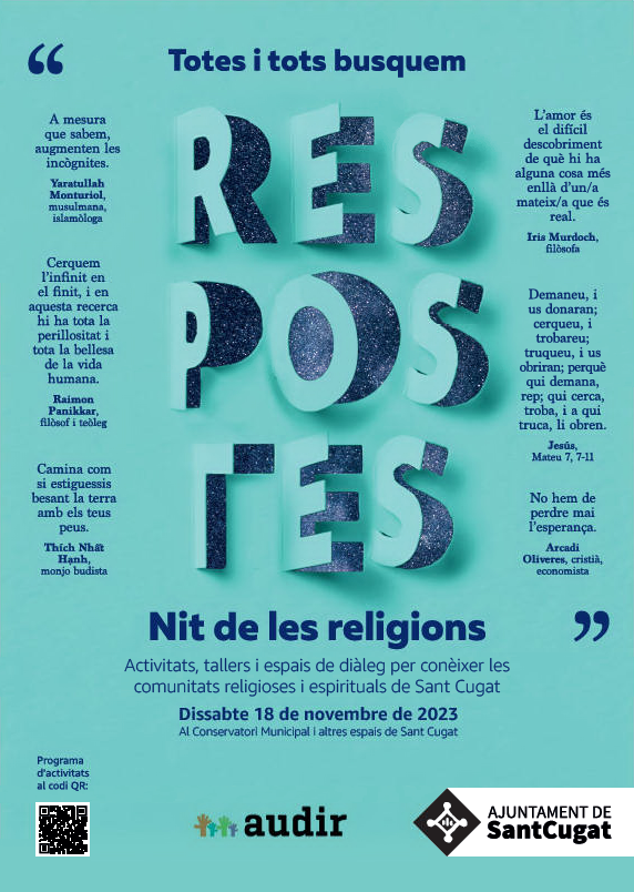 ☪️✡️✝️🕎El proper dissabte, 18 de novembre, #SantCugat celebrarà la 2a Nit de les Religions, amb activitats, tallers i espais de diàleg per conèixer les comunitats religioses i espirituals de la ciutat

📲Més info premsa.santcugat.cat/ciutadania/tot…

<a href="/_AUDIR/">AUDIR</a> <a href="/GemmaAristoy/">Gemma Aristoy 🎗</a> <a href="/josepmvalles/">Josep Maria Vallès</a>