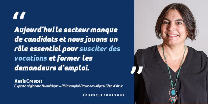 Le manque de diversité et de mixité dans la #Tech prive le secteur de talents dont il aurait bien besoin. "Il faut encourager les recruteurs à revoir leurs pratiques, susciter des vocations et former" explique Anaïs Crouzet, experte régionale Numérique 🔎pole-emploi.org/regions/proven…