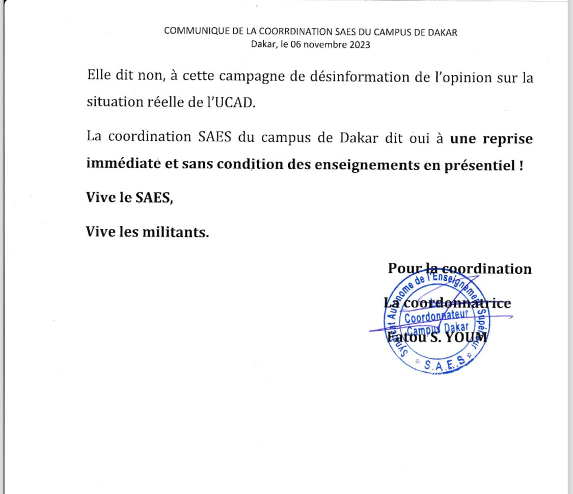 #UCAD : Les Professeurs veulent retourner dans les amphis. Les étudiants veulent retourner dans les amphis. Le gouvernement ne veut pas du retour dans les amphis. Sénégal, quel pays tu es ?