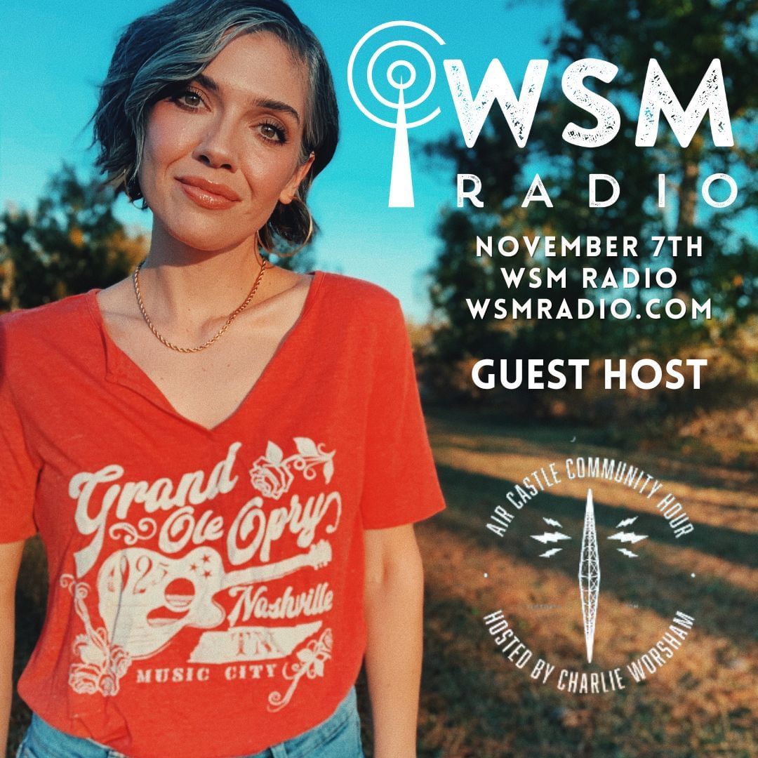 Join guest host @samcstephens on 'Air Castle Community Hour' tonight on WSM. Sam will feature new music from @SierraFerrell, @Brent_Cobb, and the show's regular host, @charlieworsham (featuring @laineywilson). Listen tonight at 6pm CT on iHeartRadio: iheart.com/live/wsm-radio…