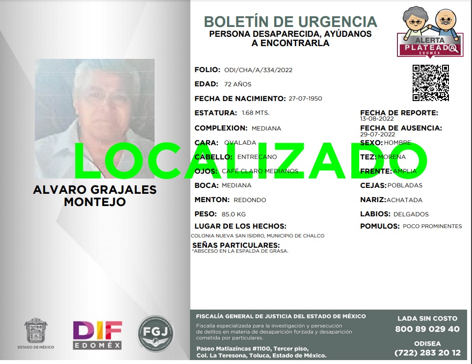 #AlertaPlateadaEdoméx | 👵🏼 👴🏼 
Gracias a tu ayuda ya se encuentra con sus familiares.