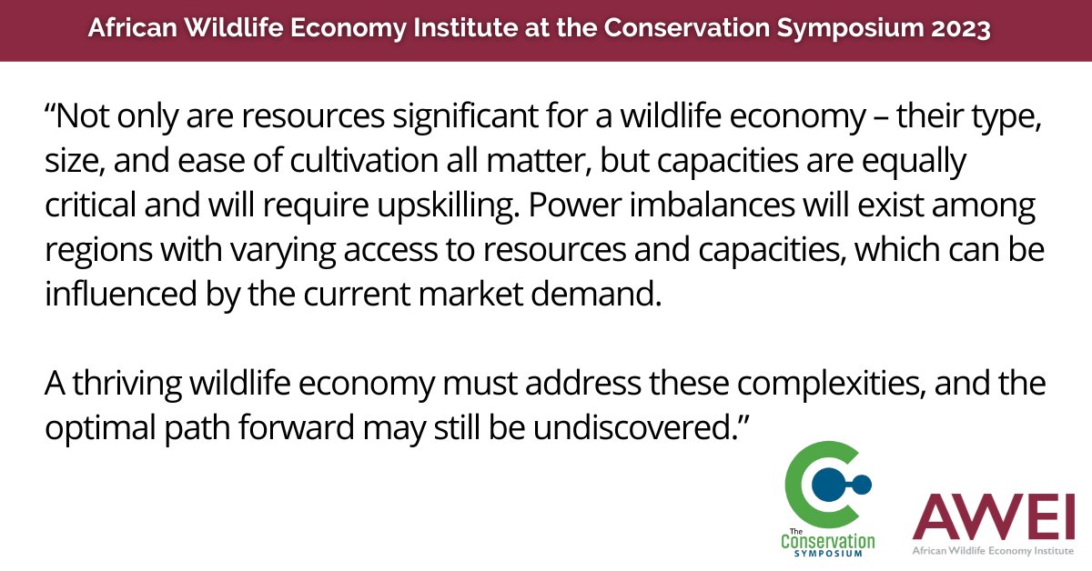 How can we bridge the resource and capacity gaps in different regions to build a more inclusive and sustainable wildlife economy? Share your thoughts and ideas! #WildlifeEconomy #Sustainability #ConservationSymposium2023 @conservationsym