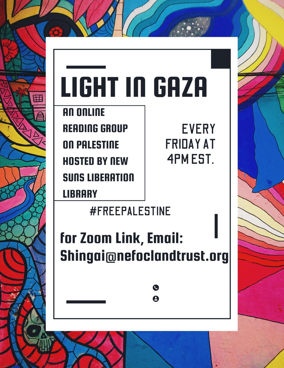 Shingaibelike's tweet photo. Started a reading group on Palestine, every Friday at 4pm EST until there is a ceasefire, we read Palestinian words, listen to their experiences &amp; we do not stop marching, writing, boycotting, and demanding their liberation while we grieve over 10,000 lost💔
#untilweareallfree https://t.co/9K1qDKZP8V