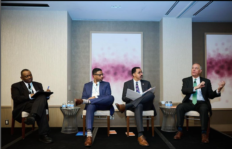 cunyasap's tweet photo. An inspiring fireside chat at our @cunyasap and SHEEO convening featured discussions with @cunyedu Chancellor Dr. Félix V. Matos Rodríguez and @suny Chancellor Dr. @JohnBKing on the equity imperative of ASAP replication. #CollegeCompletionASAP
➡️https://t.co/XPPBQApHVx https://t.co/lcSrDRBtVM