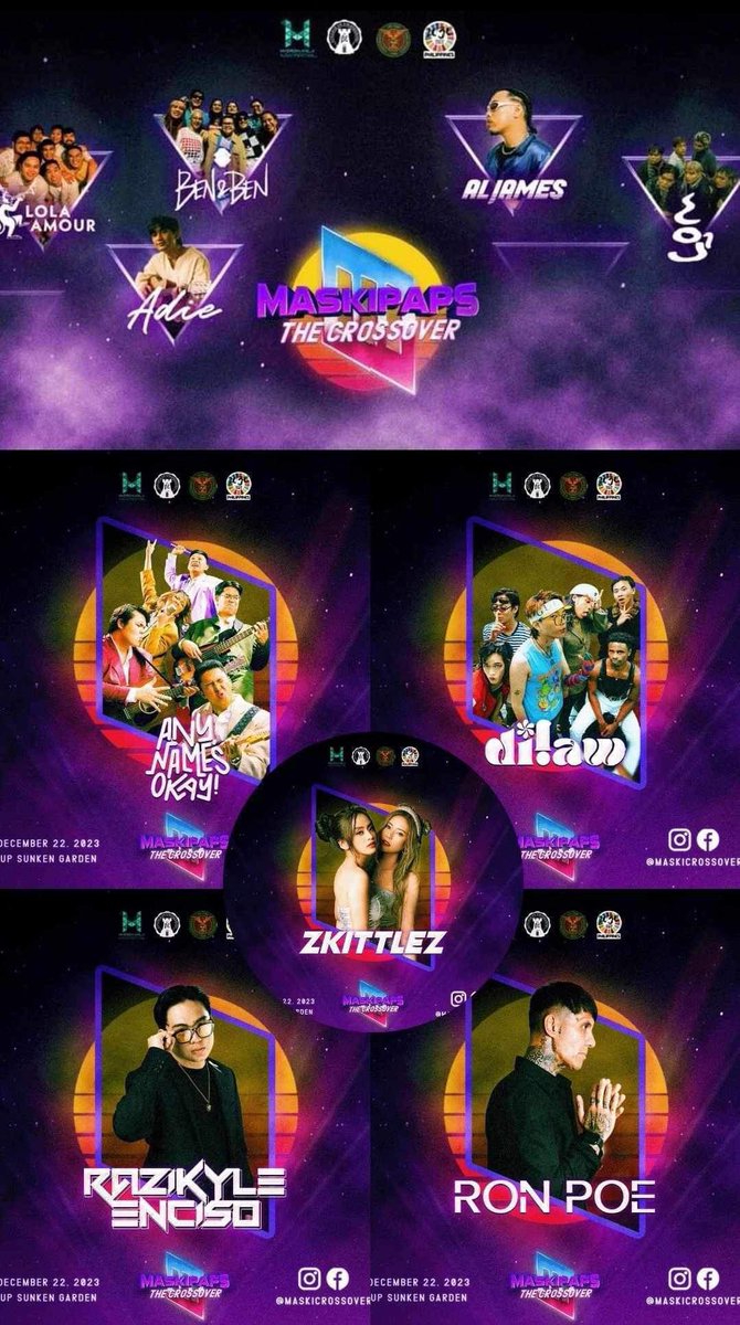 mrwpooo's tweet photo. Lineup so far!
Maskipaps: The Crossover
Dec 22, 2024
πUP Sunken Garden
Buy your tickets now! Message me for meet-ups or lalamove delivery!
#Maskipaps2023
#MaskiCrossover
#TheOtherSide
#TuningSoon
#WeMakeItRain
#2030YouthForce
#OfficialReseller https://t.co/Ycuu0XIY4V