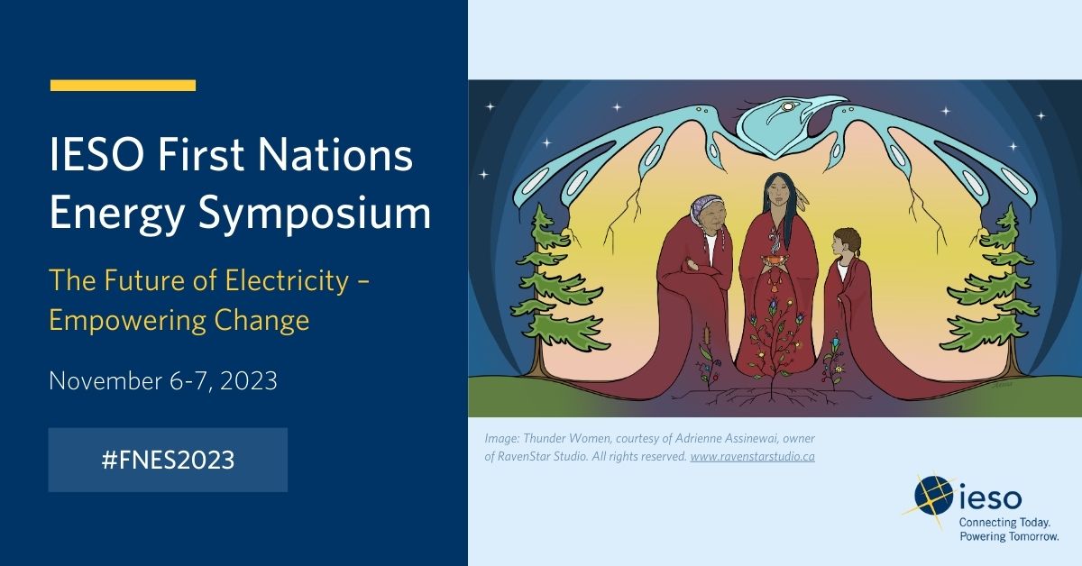 Today marks the close of the IESO’s 7th First Nations Energy Symposium. Thank you to everyone who made the journey to participate and share their insights. And a special thank you to <a href="/StanWesley/">Stan Wesley</a> as Kahnekahnekahtahk for guiding us through the two days. #FNES2023