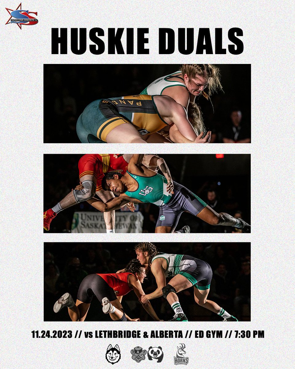 HuskieWRES's tweet photo. Join us on Nov 24th at 7:30 for the best wrestling event of the year! Thanks to Super Star Concrete for being our lead sponsor of the Dual. https://t.co/Pu29FOcH58