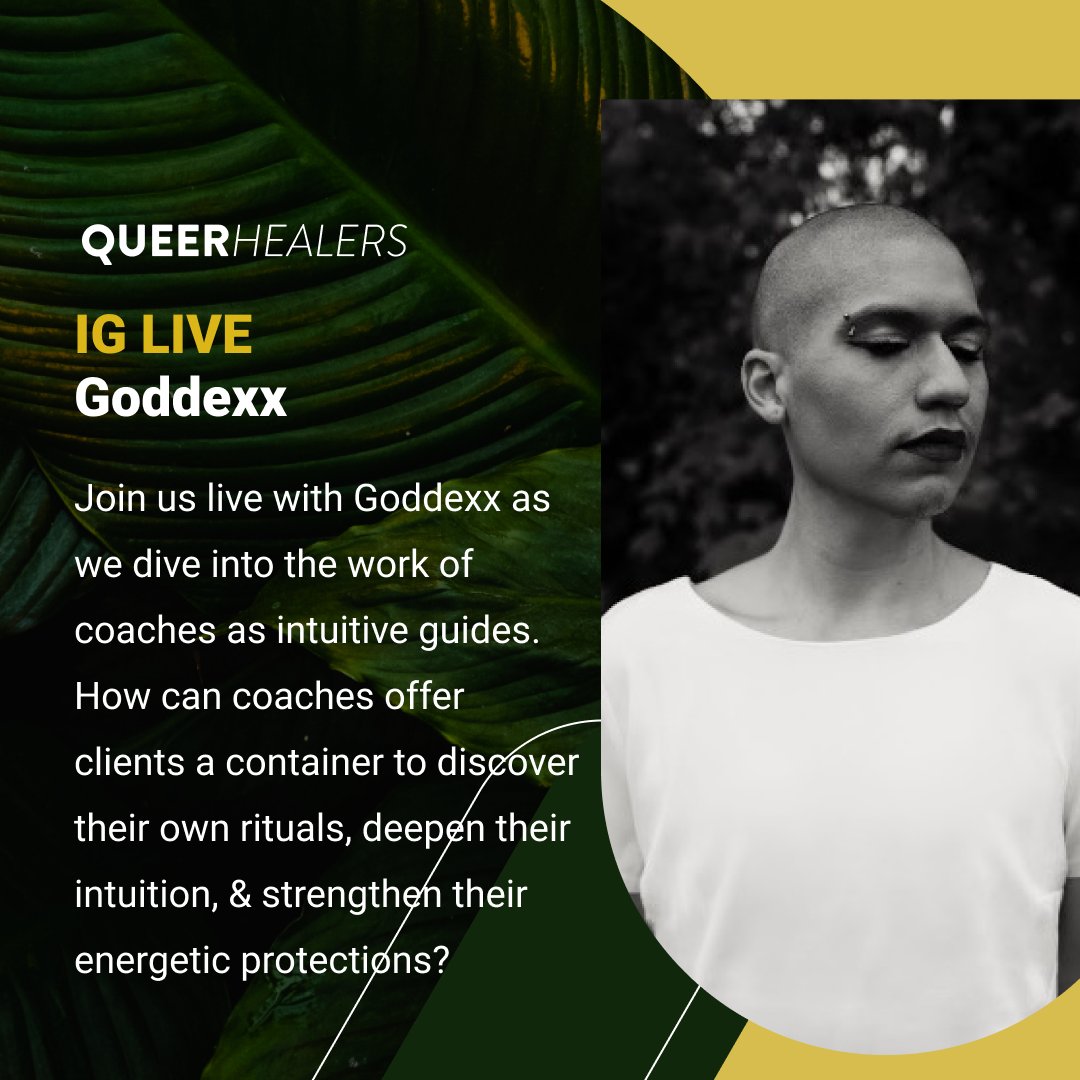Join <a href="/QueerHealers/">Queer Healers</a> IG Live tomorrow, Wed Nov 8th 3pm PT | 6pm ET in conversation with Goddexx (they/them) of Full Spectrum Coaching in Seattle, WA. Curious to learn more about Goddexx #tarot #ritual #reiki and #coaching? Check their listing at queerhealers.com/goddexx