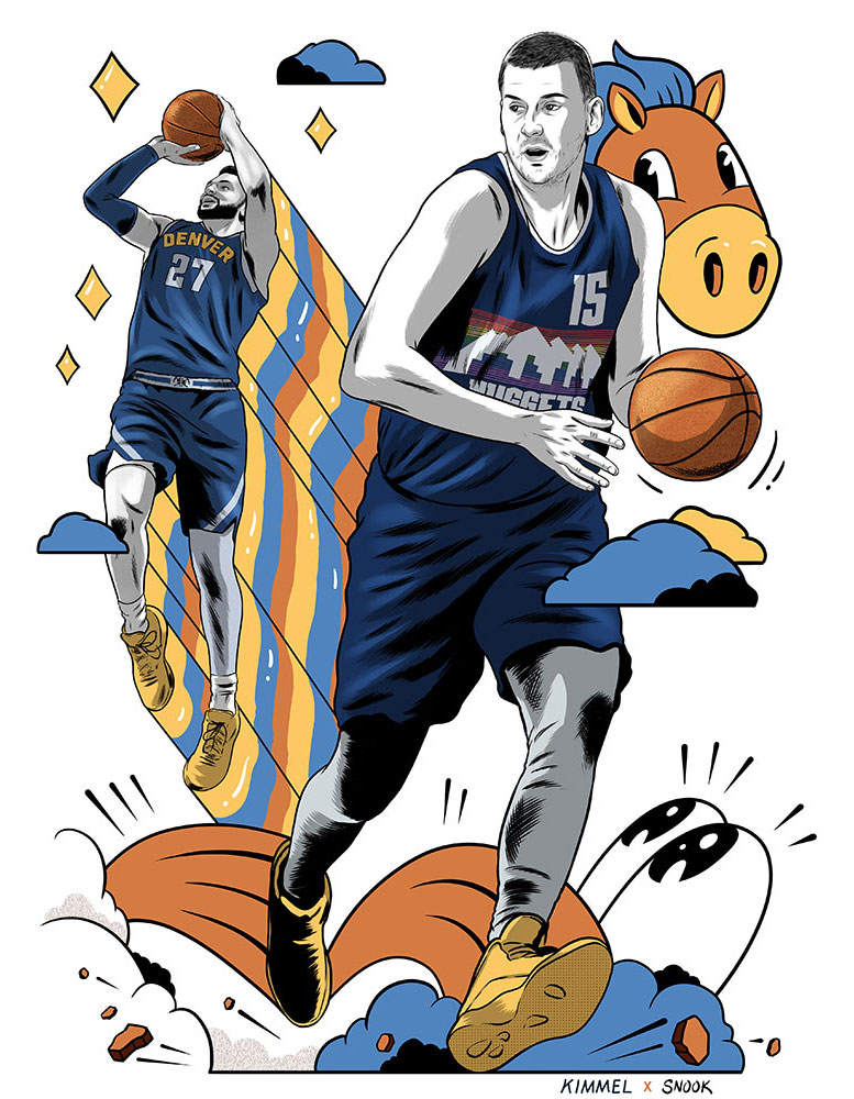 Joel Kimmel (@joelkimmel) on Twitter photo I teamed up with my friend <a href="/ryansnook/">Ryan Snook</a>
on an illustration of <a href="/nuggets/">Denver Nuggets</a> Jokic and Murray.
I love how it came together and we're looking forward to working together on more. What team/player should be next? I teamed up with my friend <a href="/ryansnook/">Ryan Snook</a>
on an illustration of <a href="/nuggets/">Denver Nuggets</a> Jokic and Murray.
I love how it came together and we're looking forward to working together on more. What team/player should be next?